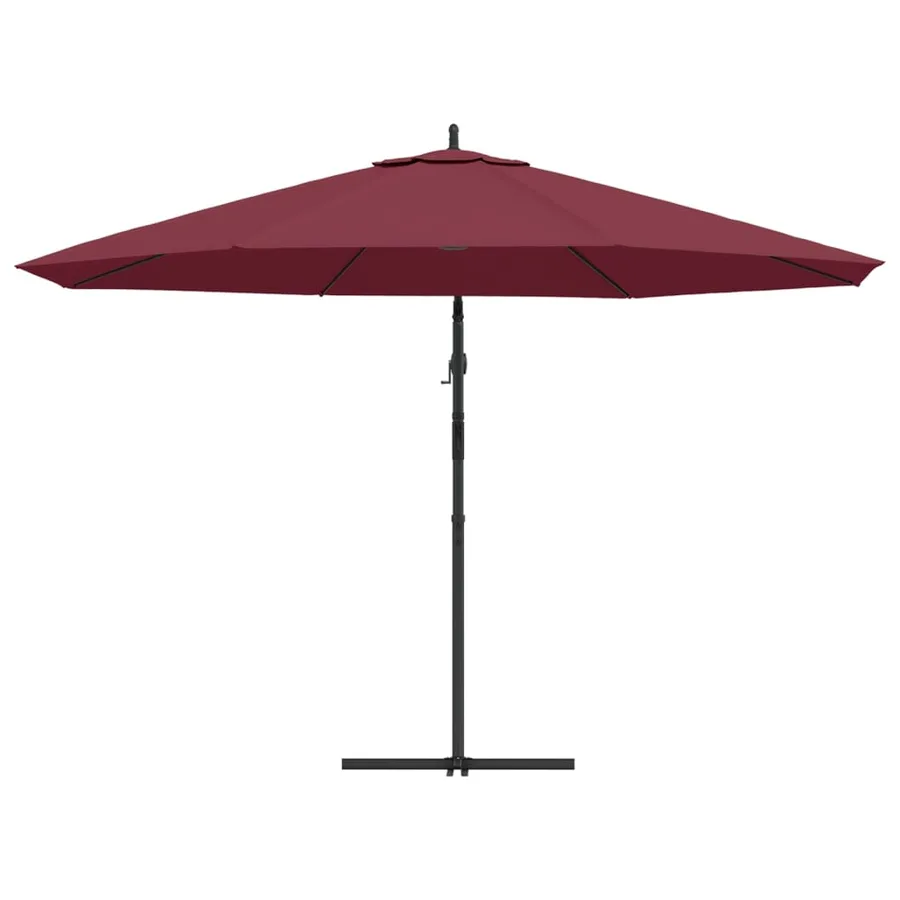 Parasol de jardin en porte-à-faux et poteau en aluminium - 5