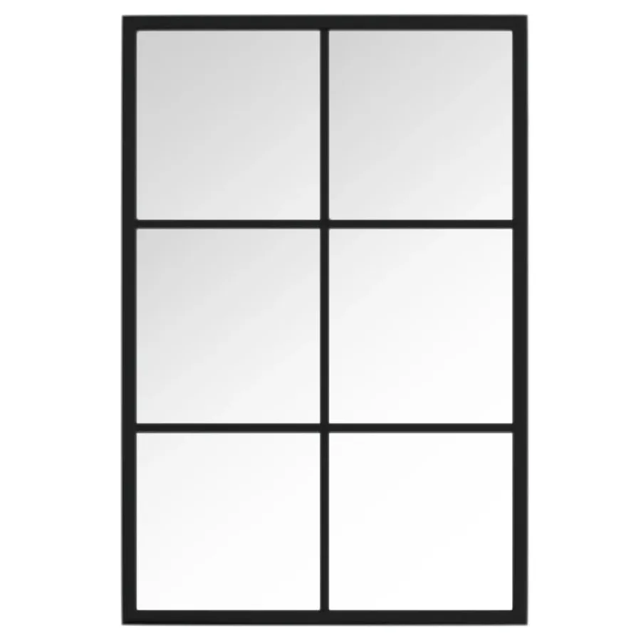 Miroir mural noir 60x40 cm métal - 2