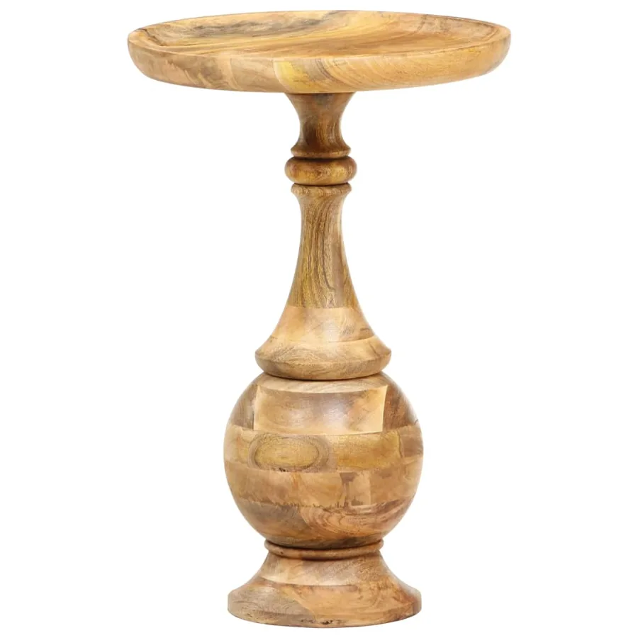 Table d'appoint ronde 43x43x66 cm Bois de manguier massif - 10
