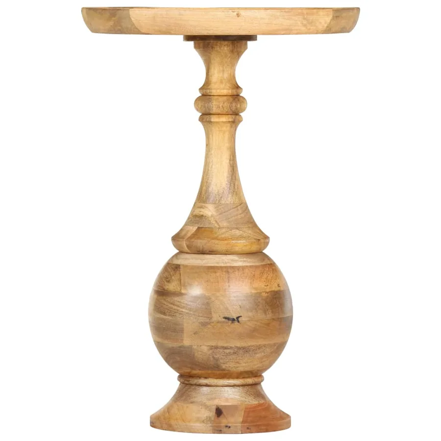 Table d'appoint ronde 43x43x66 cm Bois de manguier massif - 2