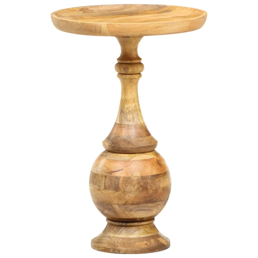 Table d'appoint ronde 43x43x66 cm Bois de manguier massif - 8
