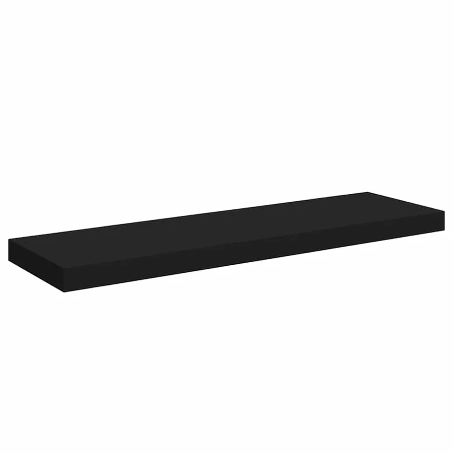 Étagères murales flottantes 4 pcs noir 80x23,5x3,8 cm MDF - 6