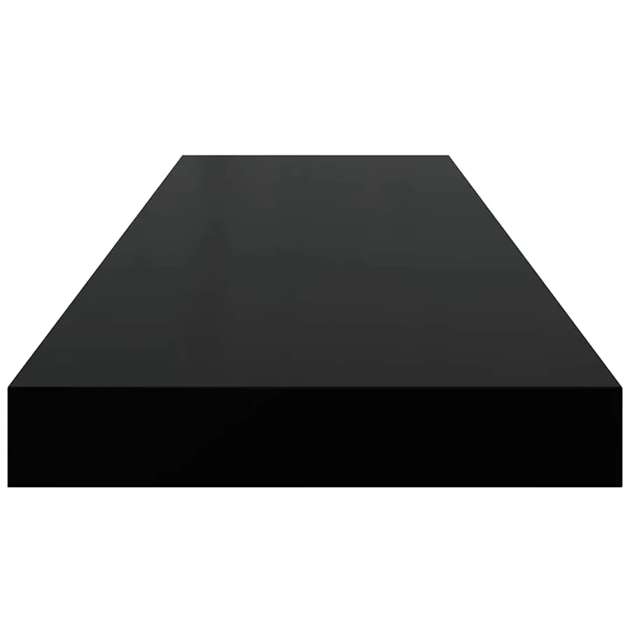 Étagères murales flottantes 4 pcs noir 80x23,5x3,8 cm MDF - 8