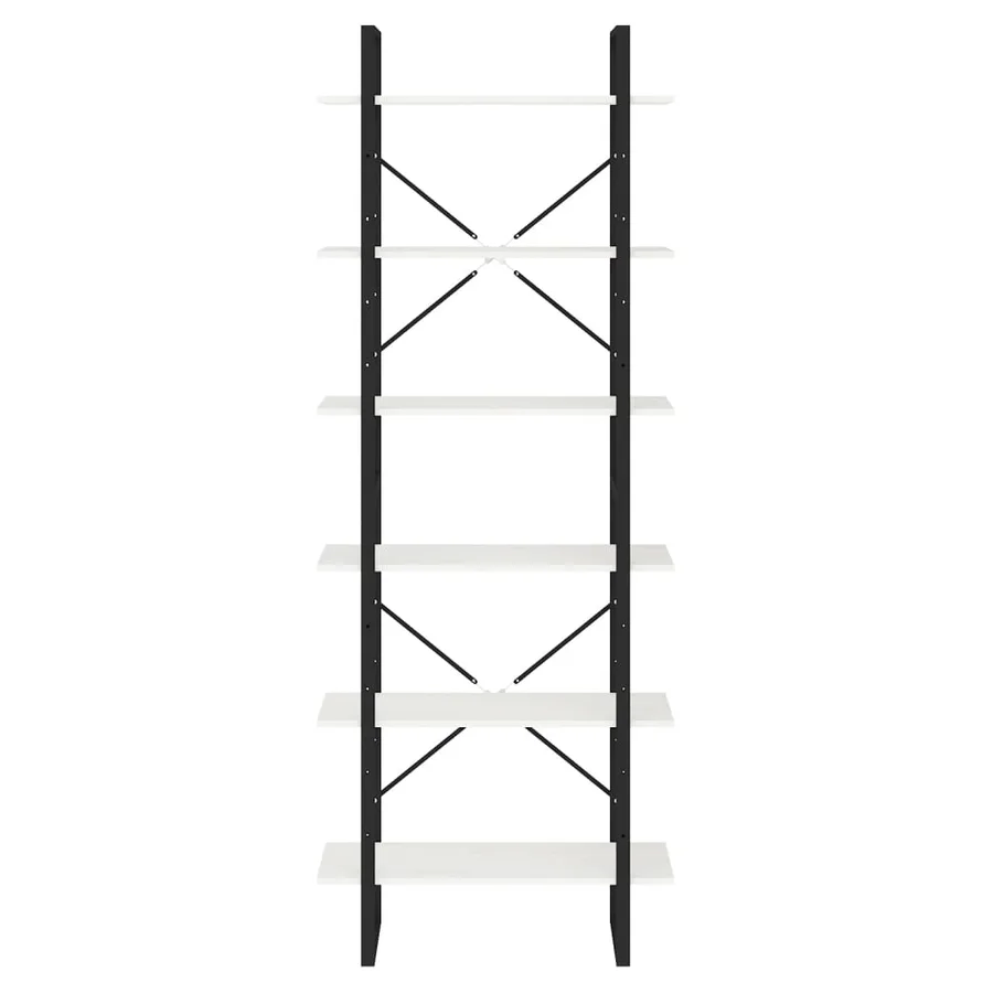 Armoire haute Blanc 80x30x210 cm Bois de pin solide - 5