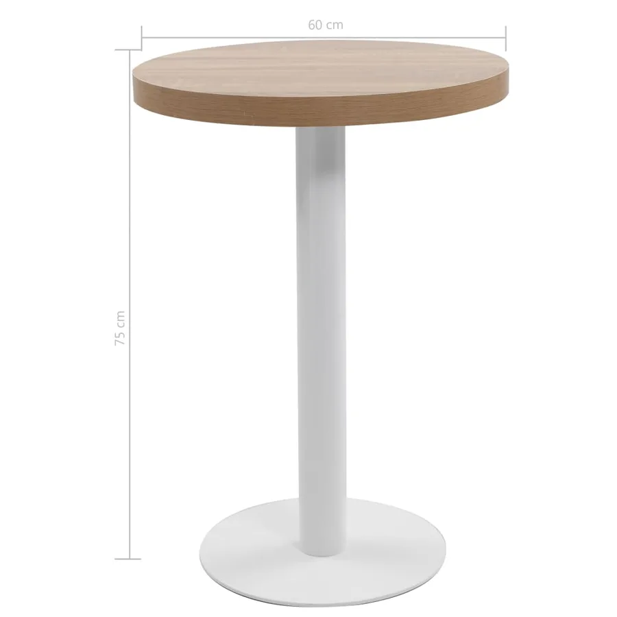 Table de bistro Marron clair 60 cm MDF - 5