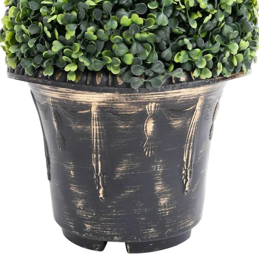 Plante de buis artificiel en spirale avec pot Vert 89 cm - 4