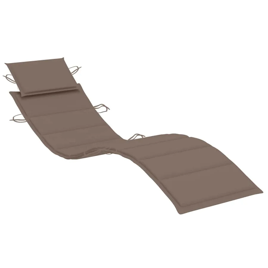 Chaise longue de jardin avec coussin Bois d'acacia solide - 6