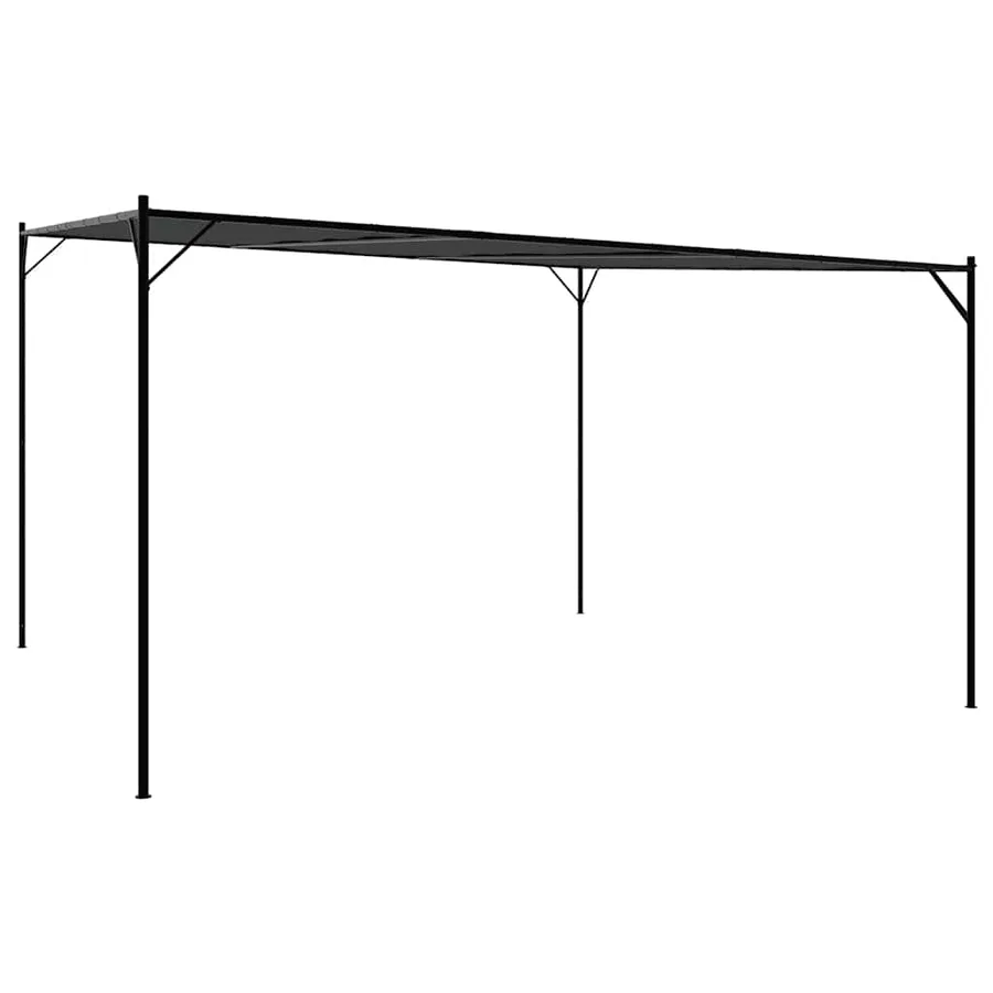 Belvédère anthracite 4x4 m 180 g/m² tissu et acier - 2