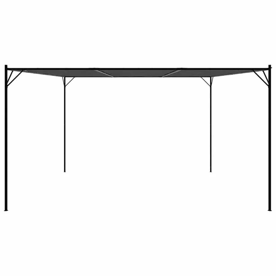 Belvédère anthracite 4x4 m 180 g/m² tissu et acier - 4