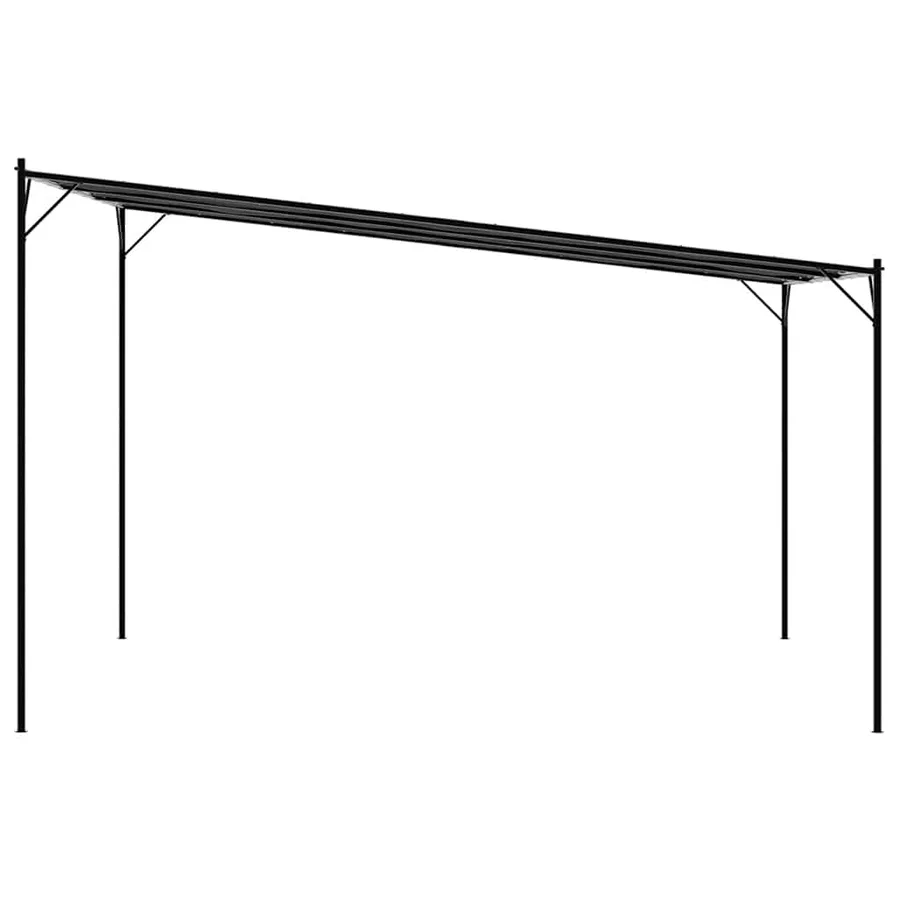 Belvédère anthracite 4x4 m 180 g/m² tissu et acier - 5