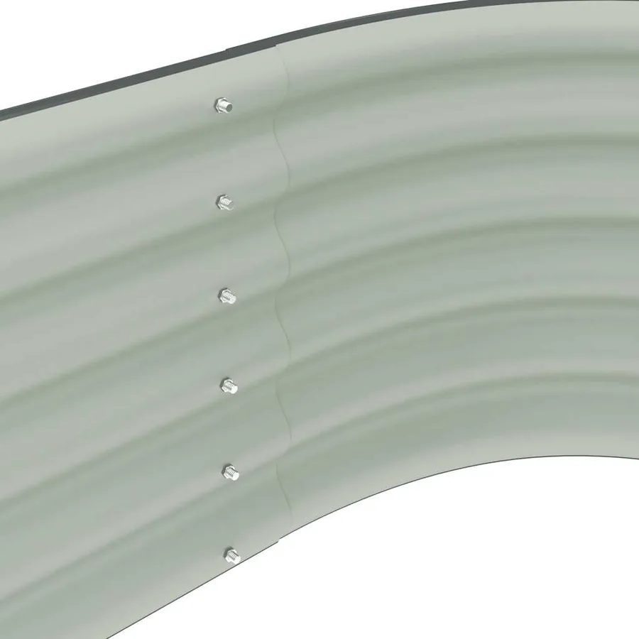 Lit surélevé de jardin 160x80x44 cm Acier galvanisé Gris - 7