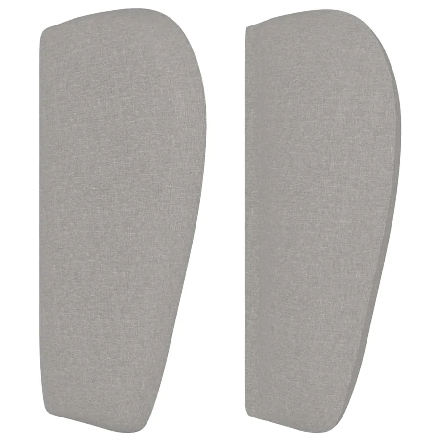 Tête de lit avec oreilles Gris clair 93x23x78/88 cm Tissu - 4