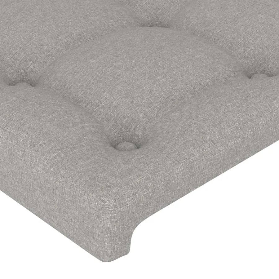 Tête de lit avec oreilles Gris clair 93x23x78/88 cm Tissu - 5