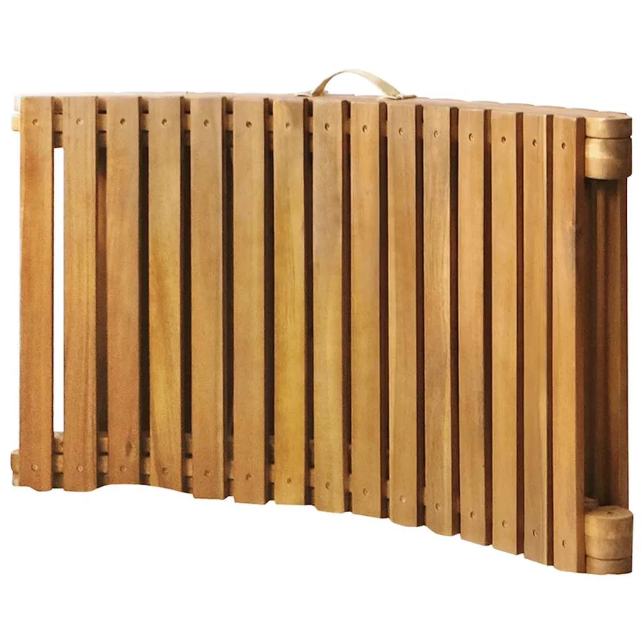 Chaise longue de jardin avec coussin Bois d'acacia solide - 4