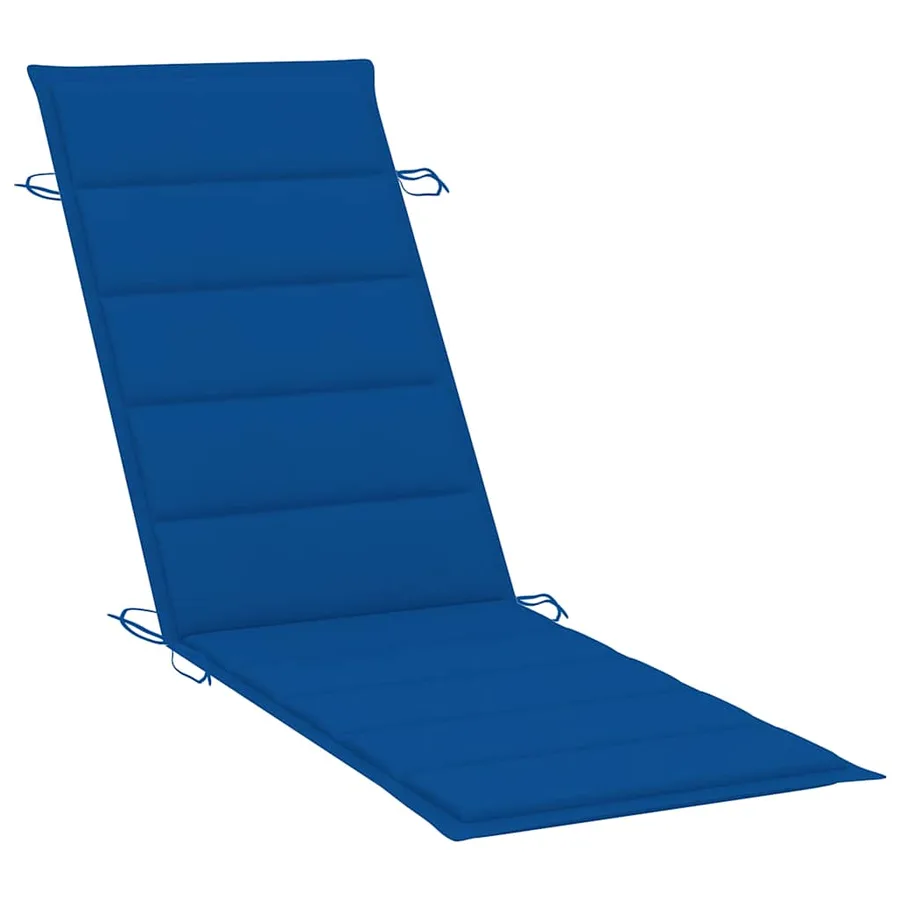 Chaise longue de jardin avec coussin Bois d'acacia solide - 7