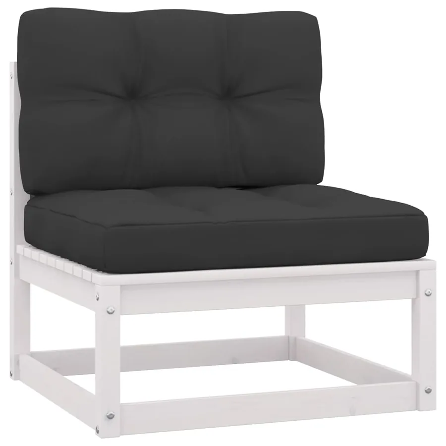 Salon de jardin 5 pcs avec coussins Bois de pin massif - 5