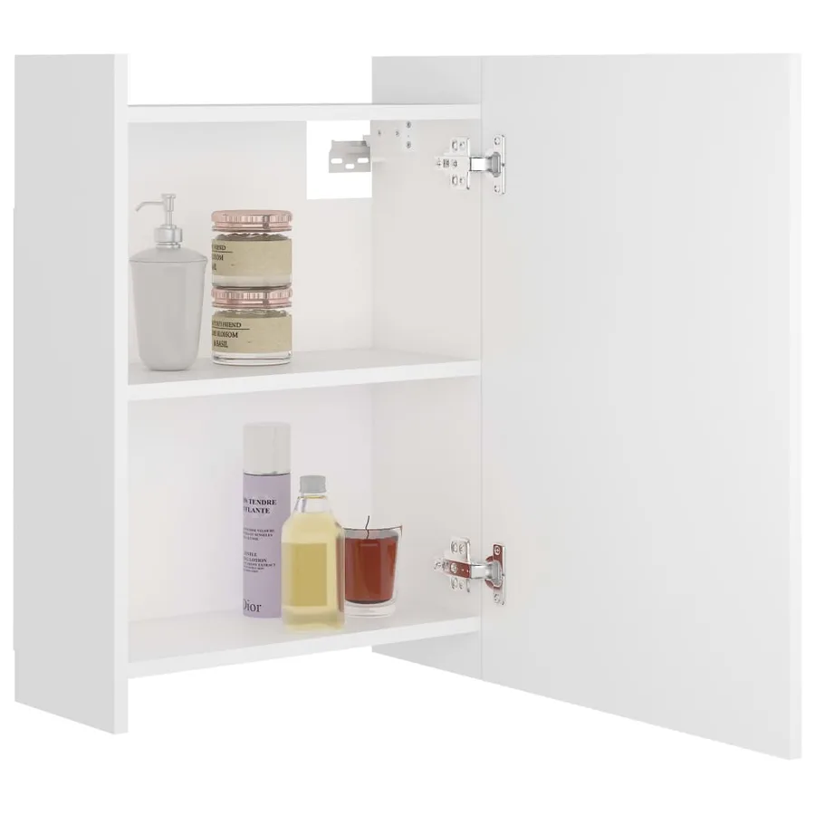 Armoire à miroir de salle de bain Blanc Bois d’ingénierie - 4