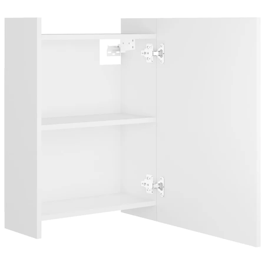 Armoire à miroir de salle de bain Blanc Bois d’ingénierie - 7