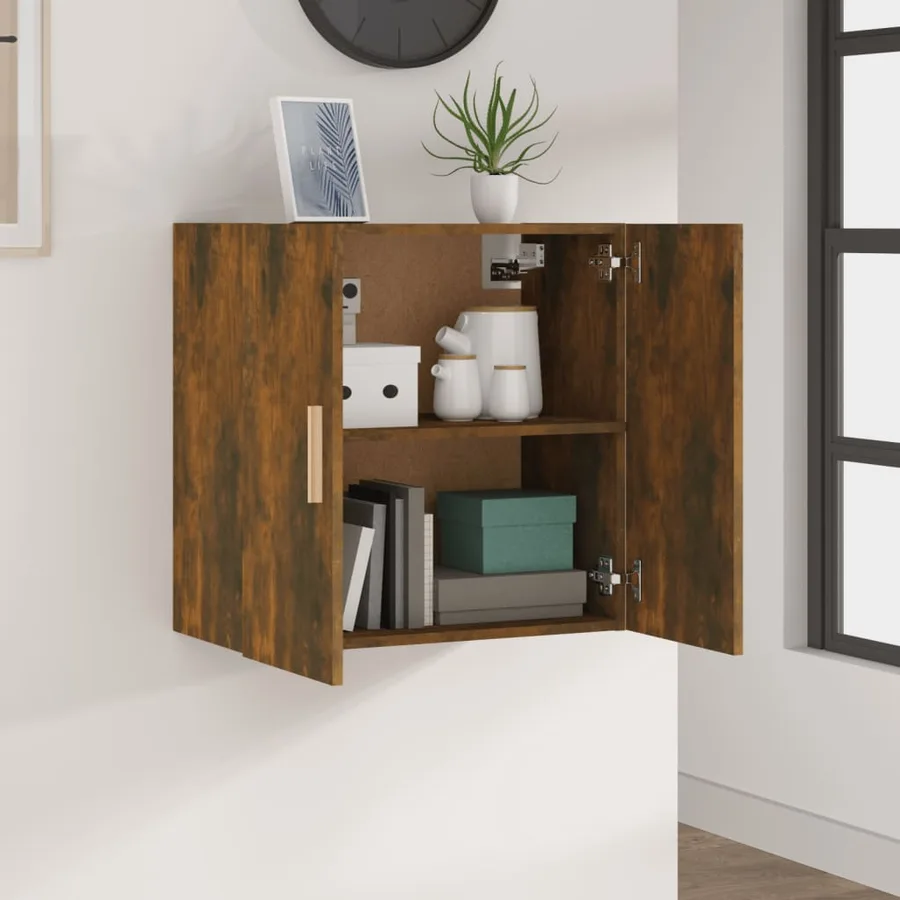 Armoire murale Chêne fumé 60x30x60 cm Bois d'ingénierie - 3