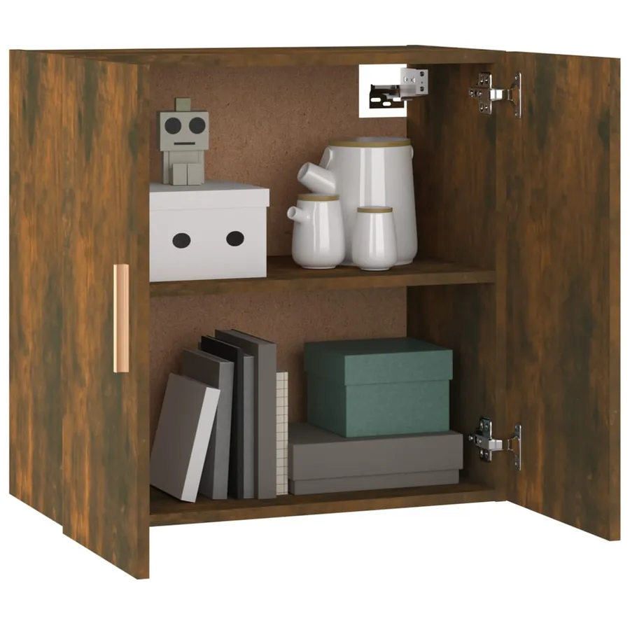 Armoire murale Chêne fumé 60x30x60 cm Bois d'ingénierie - 4