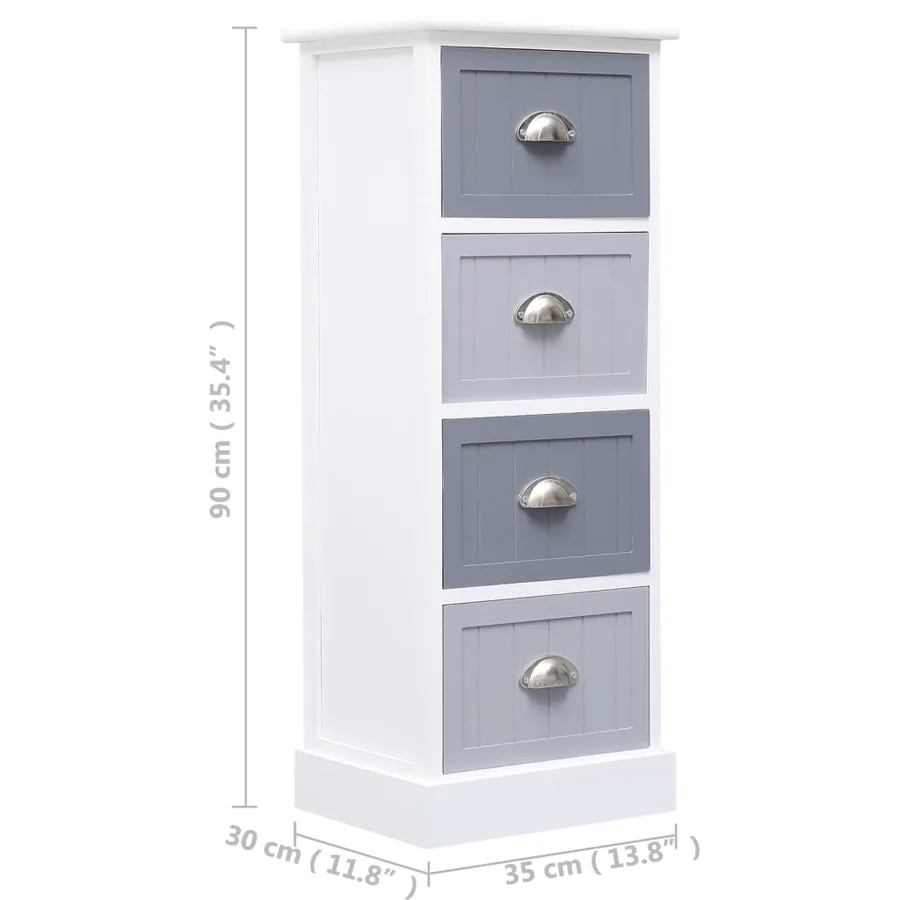 Armoire latérale 35x30x90 cm Bois de Paulownia - 7