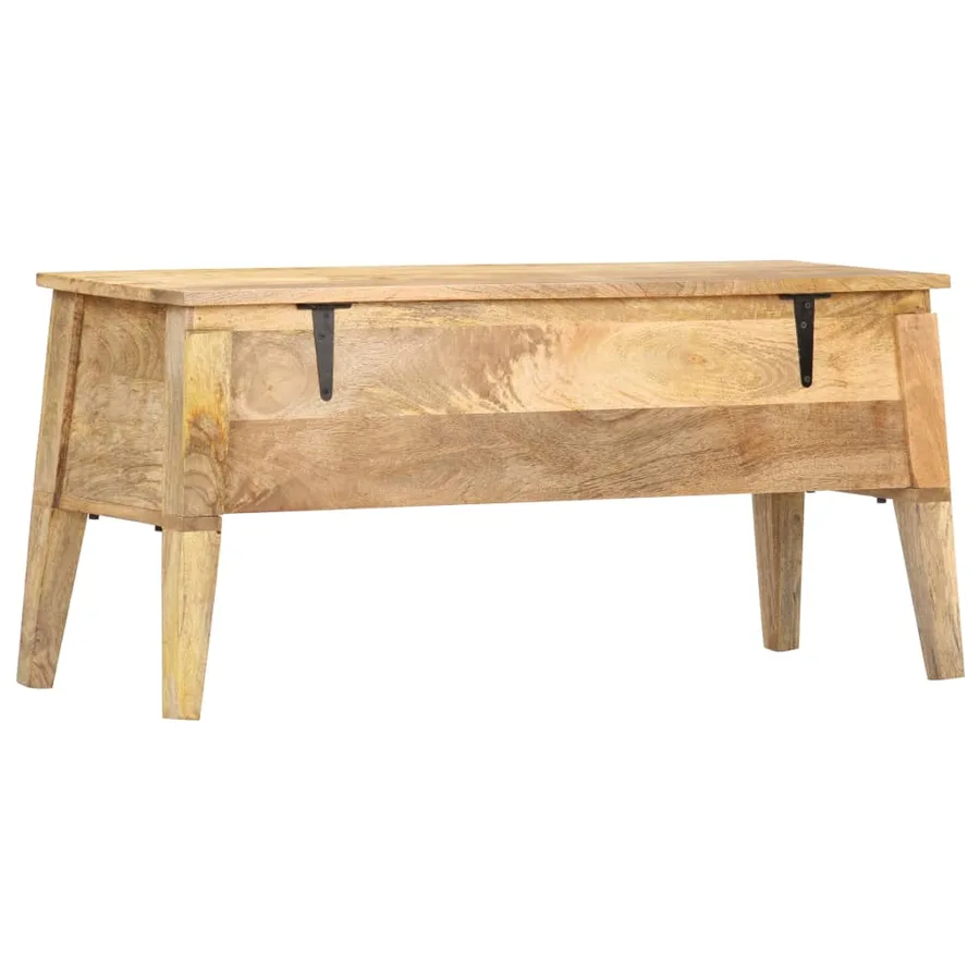 Boîte de rangement 99x35x48 cm Bois de manguier solide - 4