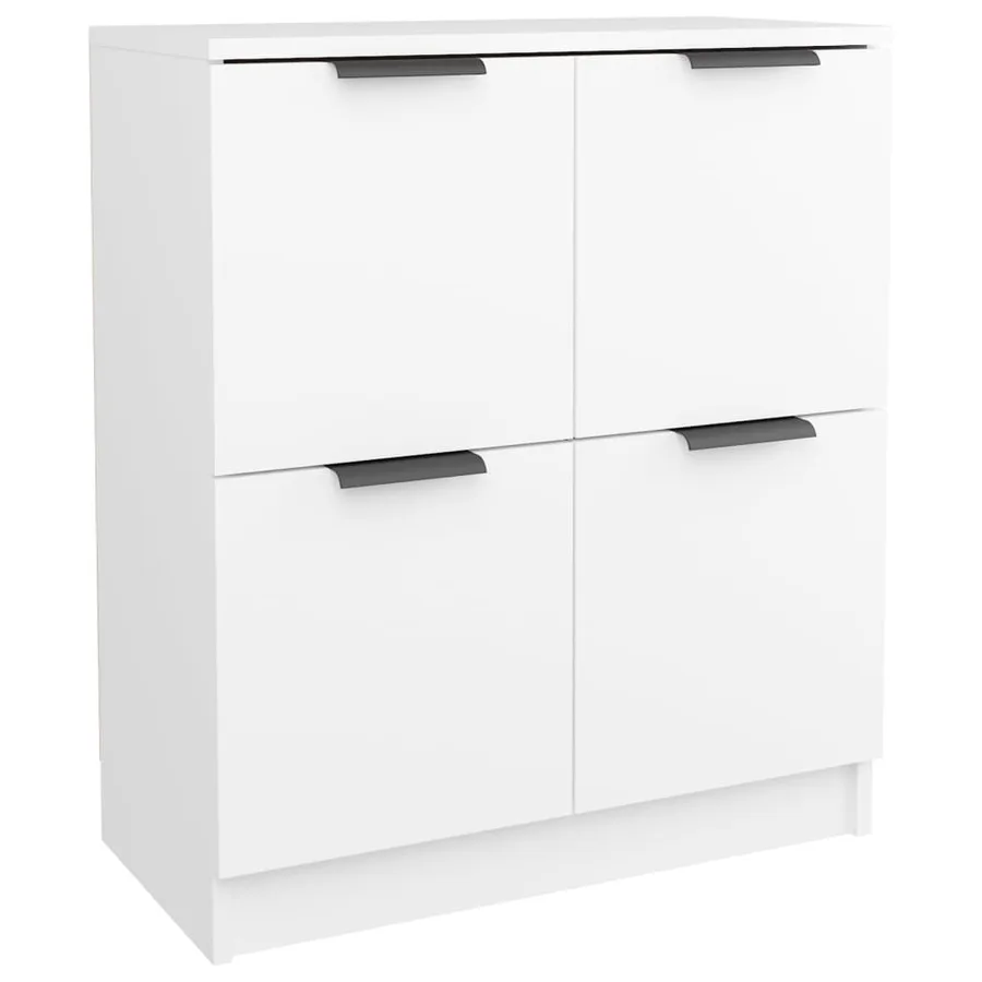 Buffets 2 pcs blanc 60x30x70 cm Bois d'ingénierie - 3