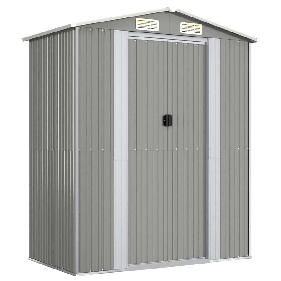Abri de jardin Gris clair 192x108x223 cm Métal galvanisé - 2