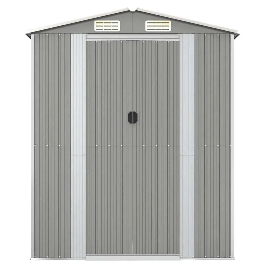 Abri de jardin Gris clair 192x108x223 cm Métal galvanisé - 3
