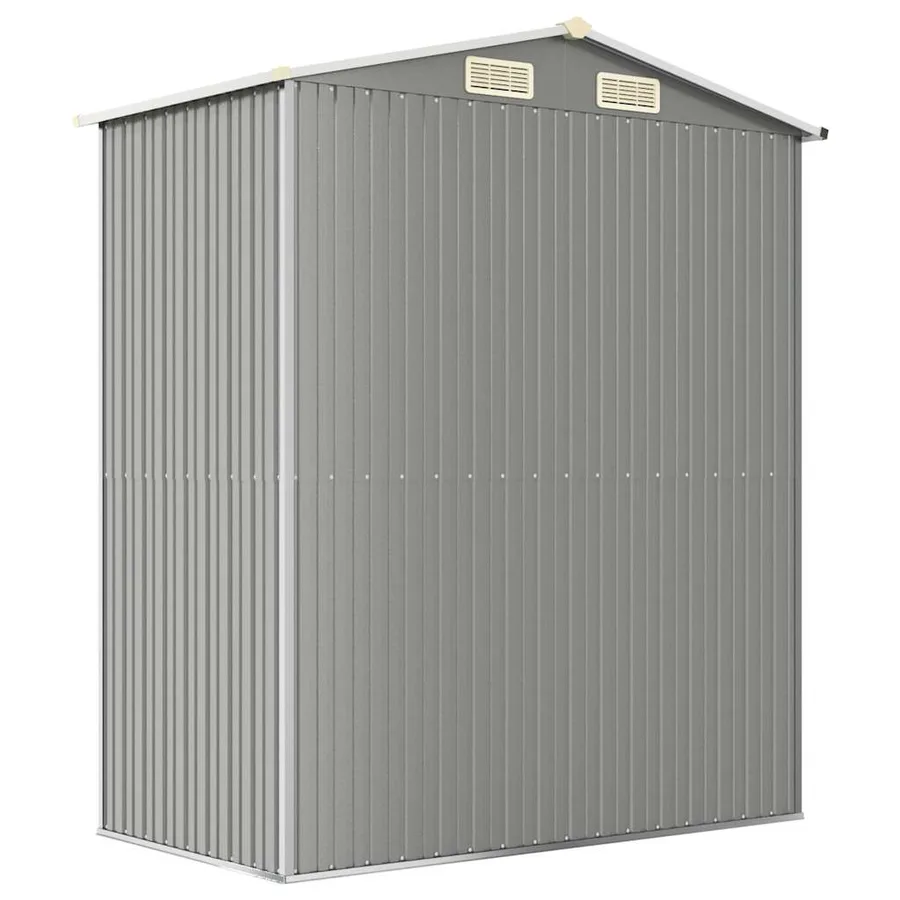 Abri de jardin Gris clair 192x108x223 cm Métal galvanisé - 6