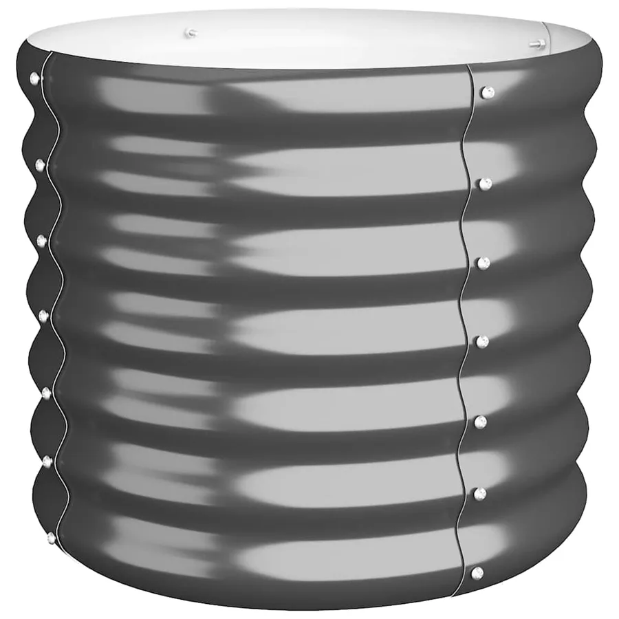 Jardinière Acier galvanisé 40x40x36 cm Anthracite - 2