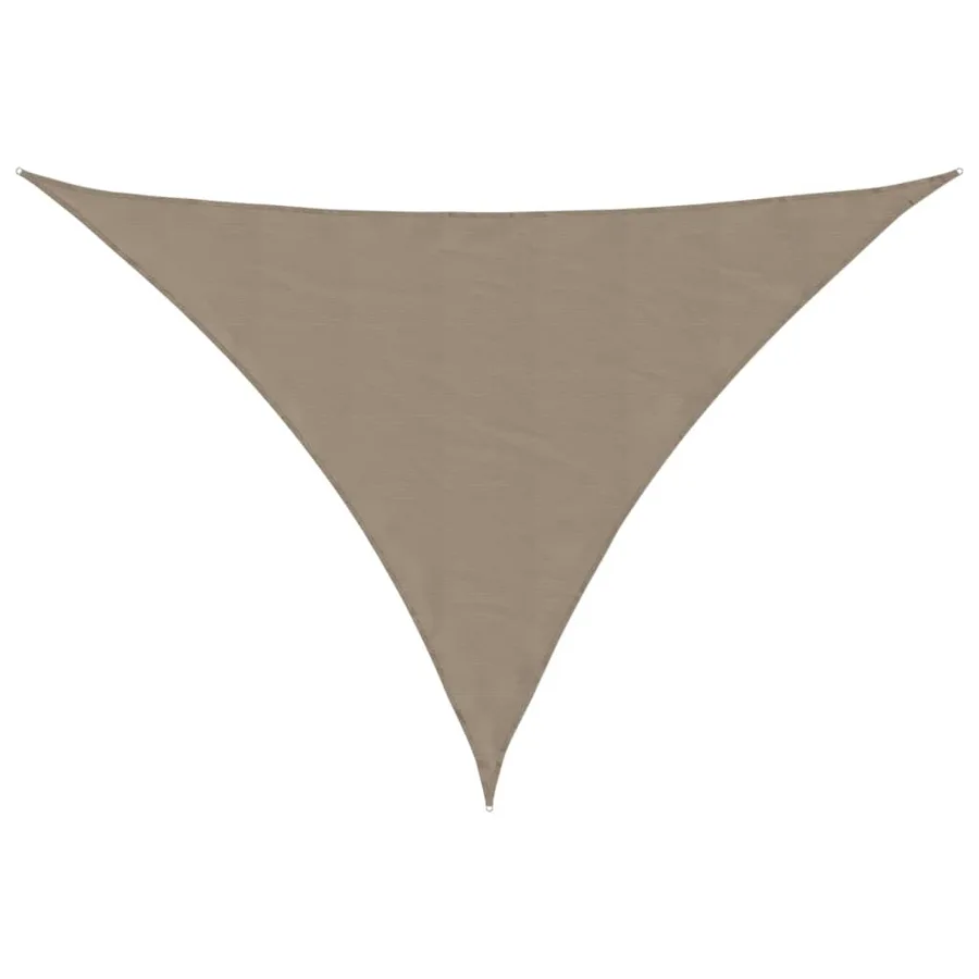 Voile de parasol tissu oxford triangulaire 5x5x6 m taupe - 2