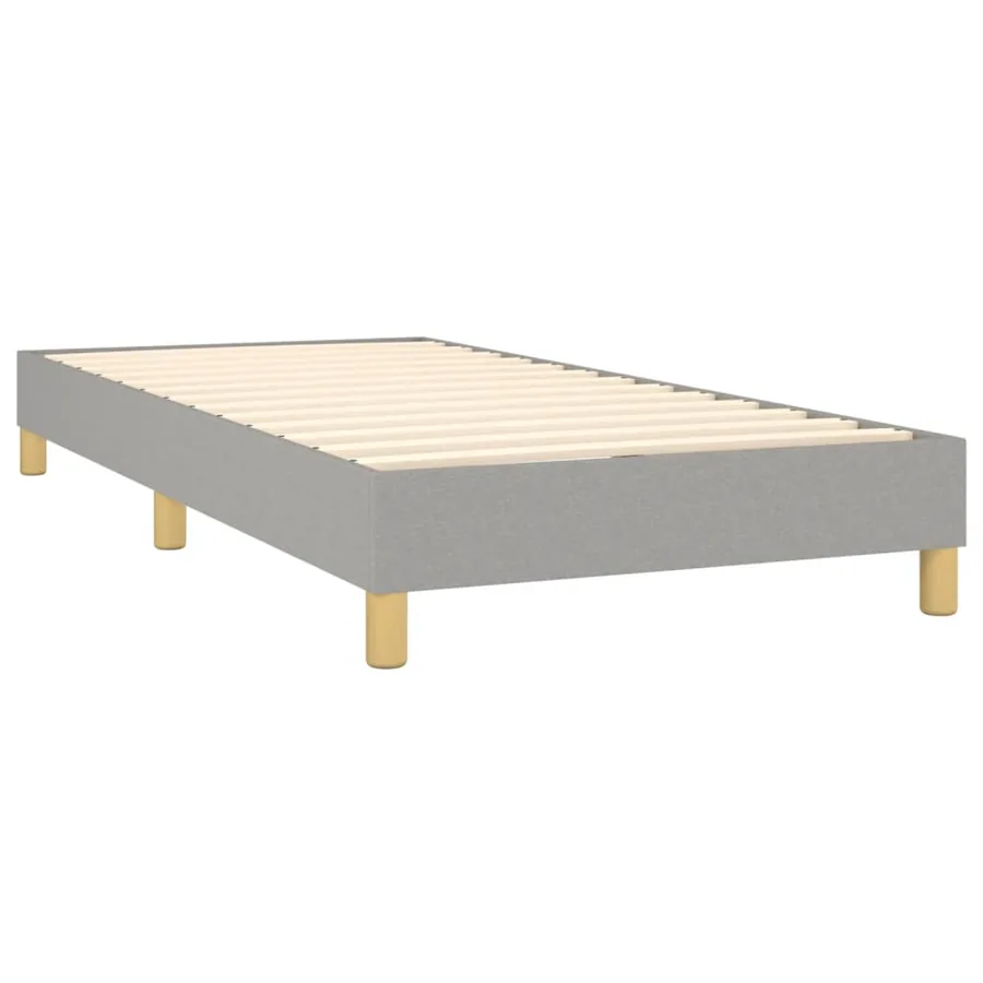 Sommier à lattes de lit avec matelas Gris clair 90x200 cm Tissu - 4