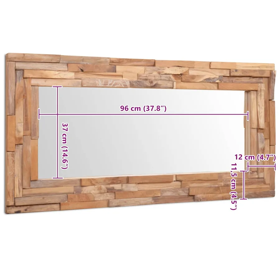 Miroir décoratif Teck 120x60 cm Rectangulaire - 13