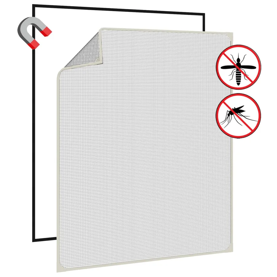 Moustiquaire magnétique pour fenêtres blanc 100x120 cm - 4