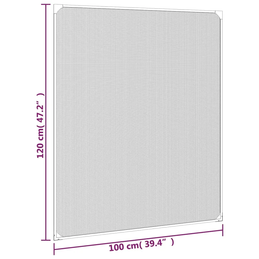 Moustiquaire magnétique pour fenêtres blanc 100x120 cm - 8