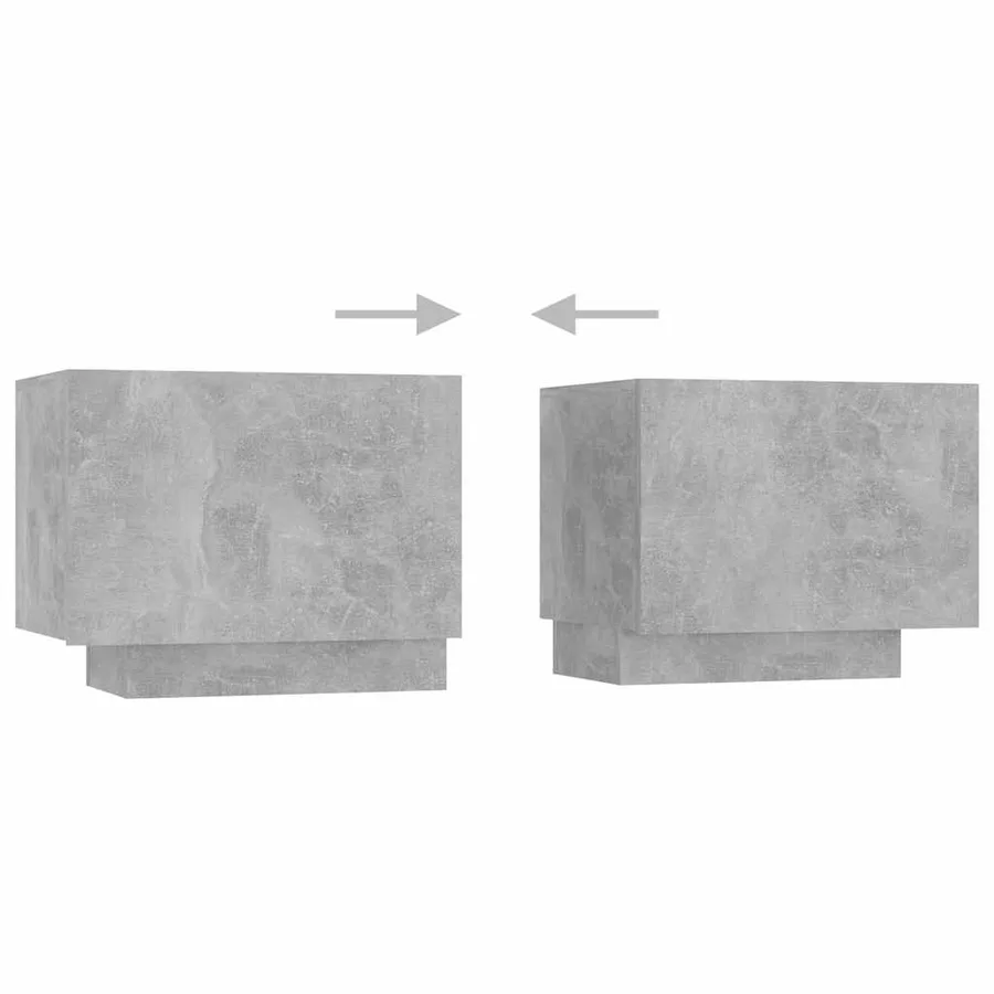 Meuble TV avec lumières LED Gris béton 260x35x40 cm - 8
