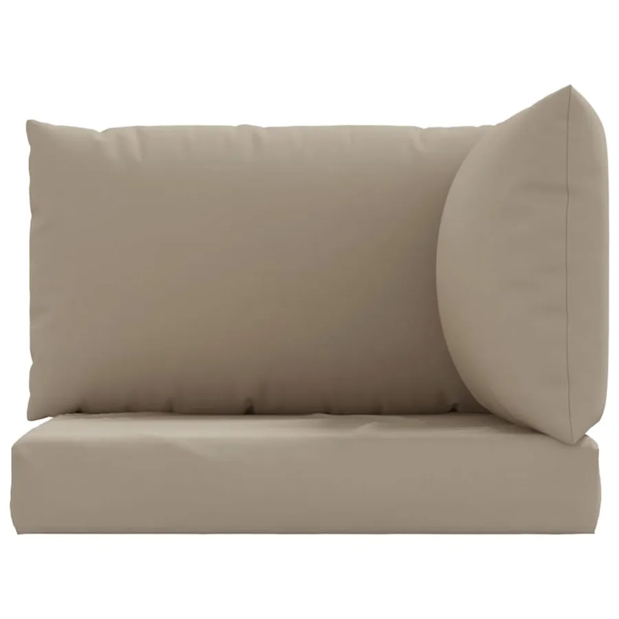 Coussins de palette lot de 3 taupe tissu oxford - 4