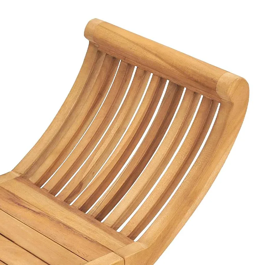 Banc de jardin 126 cm Bois de teck solide - 5