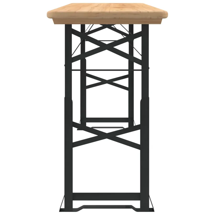 Table à bière pliable 170x50x75/105 cm bois massif de sapin - 4
