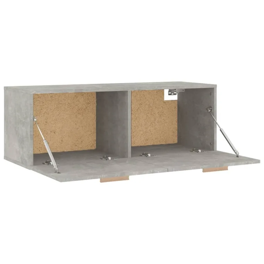 Armoire murale Gris béton 100x36,5x35 cm Bois d'ingénierie - 7