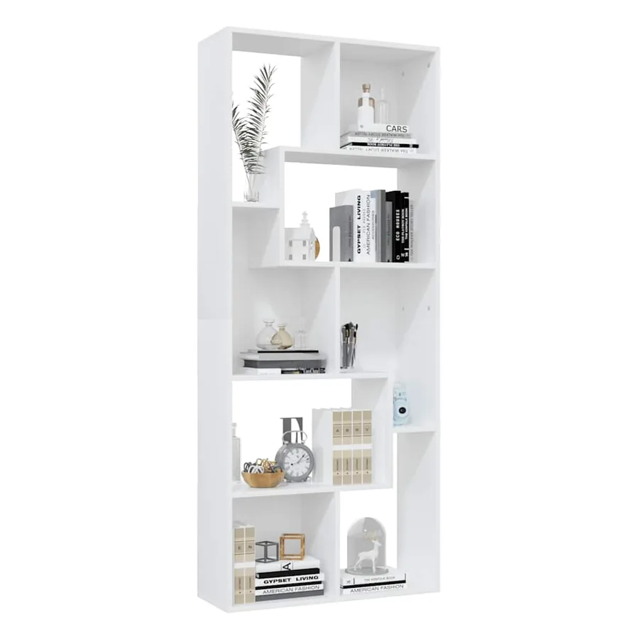 Bibliothèque Blanc 67x24x161 cm Bois d'ingénierie - 4