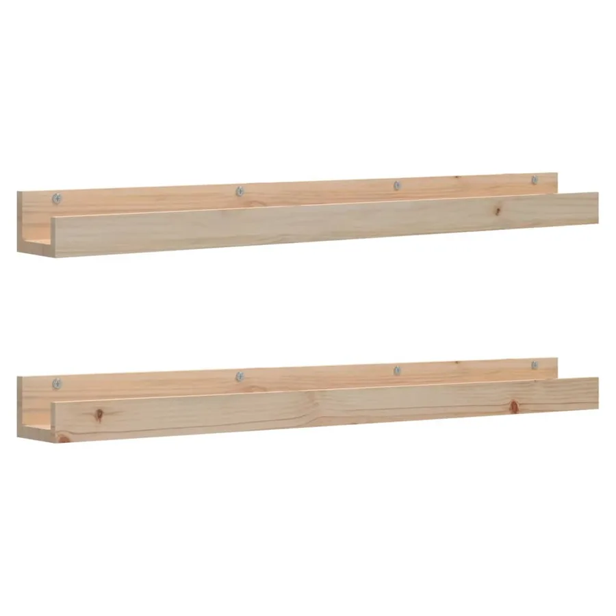 Étagères murales 2 pcs 110x12x9 cm Bois de pin massif - 2