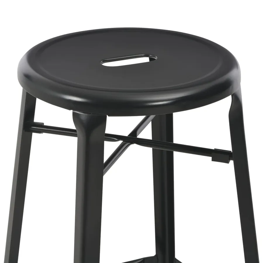Mobilier de bar 3 pcs Acier Noir - 11