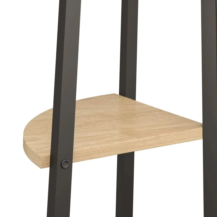 Étagère d'angle à 4 niveaux Marron clair et noir 45,5 x 31,5 x 150 cm - 7
