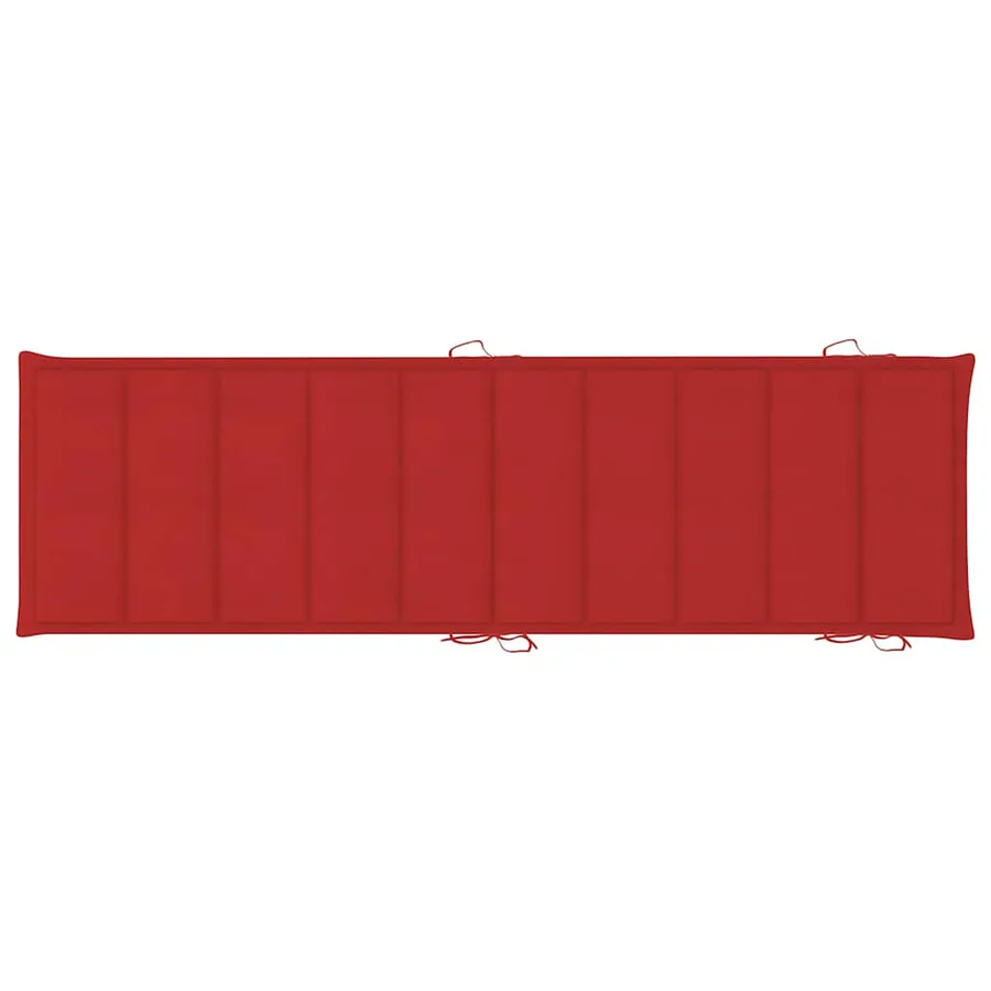 Chaise longue avec coussin Gris Bois d'acacia solide - 12
