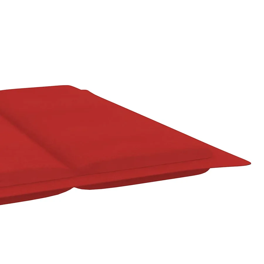 Chaise longue avec coussin Gris Bois d'acacia solide - 16
