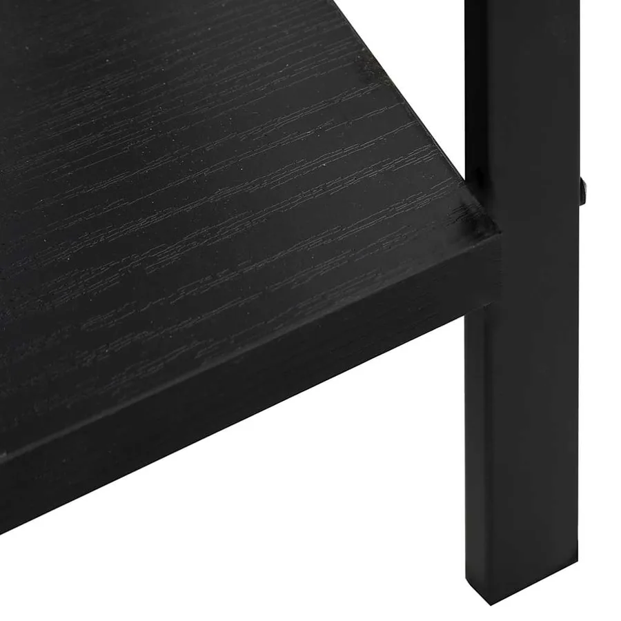 Bibliothèque à 5 niveaux noir 60x27,6x158,5cm bois d'ingénierie - 7