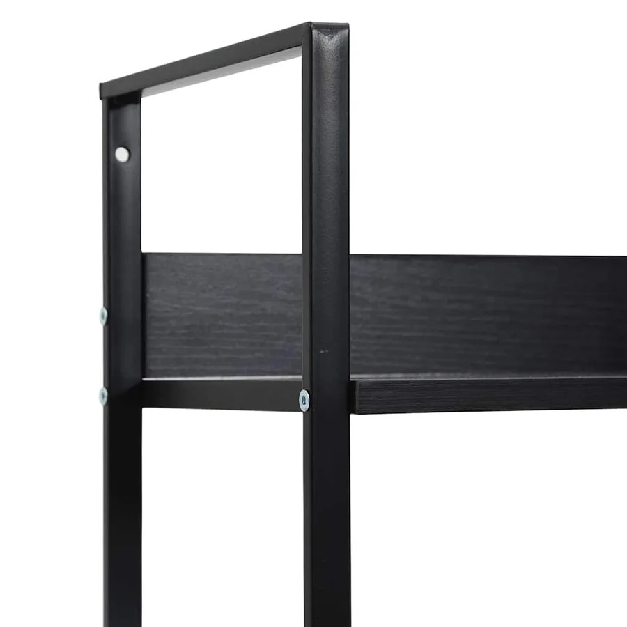 Bibliothèque à 5 niveaux noir 60x27,6x158,5cm bois d'ingénierie - 8