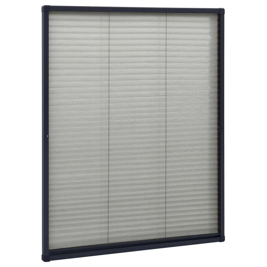 Moustiquaire plissée pour fenêtre Aluminium Anthracite 60x80 cm - 3
